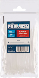 Premion חבקים לבנים 100 יח'  2.5x100 מ"מ  PREP00025